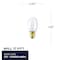 Bulbrite 15w T7 Clear Dimmable (E12) Candelabra Screw Base Warm Wht Lght Incandescent Lght Bulb, 2700 K, 25PK 861283 - alternate 5