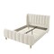 Homeroots Beige Solid Wood Queen Tufted Upholstered Velvet Bed Frame 544848 - alternate 6