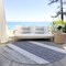 Homeroots 8' Denim Blue Ivory And Gray Round Abstract Washable Indoor Outdoor Area Rug 615262 - alternate 7