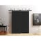 Vdomdoors Sliding Closet Barn Bypass Doors 48 x 96 inches / Mela 7001 Painted Black / Modern 6.6FT Rails Hard MELA7001BBB-TCF-4896 - alternate 1