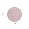 Homeroots 8' Pink Ivory And Gray Round Geometric Washable Indoor Outdoor Area Rug 599648 - alternate 6