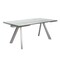 Homeroots 103" Clear and Blush Glass and Steel Self-Storing Leaf Dining Table 654236 - alternate 16