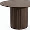 Homeroots 46" Brown Wood Pedestal Base Round Top Dining Table 720643 - alternate 6