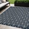 Homeroots 5' X 7' Navy Blue And Ivory Geometric Indoor Outdoor Area Rug 572644 - alternate 6
