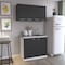 Homeroots 47" Black and White Wall mounted Accent Cabinet With Five Shelves 546369 - alternate 9