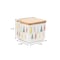 Homeroots Set of Two White Green And Red Ceramic And Wood Christmas Lidded Canisters 638948 - alternate 5