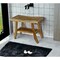 Homeroots 18" X 24" Natural Teak Rectangular Shower Bench With Shelf 376742 - alternate 6