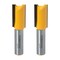 Powertec Straight Router Bit, 3/4in Cutting Diameter, 1/2in Shank, 1-1/4in Depth & 2-3/4in Overall Length, 2PK 73046-P2N - alternate 1