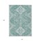 Homeroots 10' X 14' Aqua Teal Blue And Ivory Medallion Washable Indoor Outdoor Area Rug 589031 - alternate 6