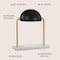 Jonathan Y Porter 13.5" Art Deco Dome Lamp with Marble Base, Brass Gold/Black JYL1044A - alternate 7