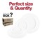 Smarty Had A Party Matte Milk White Round Plastic Dinnerware Value Set (120 Dinner Plates + 120 Salad Plates), 240PK 4850WH-VP-CASE - alternate 6