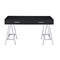 Homeroots 54" Black and Silver Writing Desk With Two Drawers 286391 - alternate 5