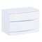 Homeroots 17" White Two Drawers Manufactured Wood Mirrored Nightstand 329629 - alternate 1