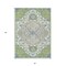 Homeroots 5' X 8' Artichoke Green Blue And Ivory Oriental Washable Indoor Outdoor Area Rug 596603 - alternate 8