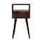 Homeroots 22" Walnut Solid Wood Square One Drawer Nightstand 651539 - alternate 18