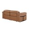 Homeroots 73in Chestnut and Black Italian Leather Power Reclining Loveseat 720486 - alternate 7