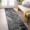 World Rug Gallery Contemporary Stripe Design Runner Rug 2 ft x 7 ft Black 3018BLACK2X7 - alternate 1