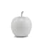Homeroots 6" White Aluminum Decorative Apple Tabletop Sculpture 383764 - alternate 1