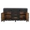Homeroots 66in Black Distressed Solid Wood Carved Floral Six Drawer Sideboard With Two Doors 521378 - alternate 6
