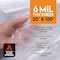 Xpose Safety Tarp, 20 ft x 100 ft, 6 Mil, White, Polyethylene, Fire Retardant C-620FR-X - alternate 6