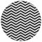 Homeroots 8' Black And Ivory Round Chevron Washable Indoor Outdoor Area Rug 595297 - alternate 6