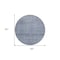 Homeroots 8' Sky Blue And Ivory Round Abstract Washable Indoor Outdoor Area Rug 605574 - alternate 7