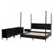 Baxton Studio Tamra Four-Poster Platform Bedroom Set, King, Black 264-14390-14389-14388-14387-ZORO - alternate 9