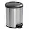 Happimess Oscar Round 8-Gallon Step-Open Trash Can with FREE Mini Trash Can, Platinum Silver HPM1001A - alternate 8