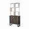 Homeroots 69" Cream Wood Five Tier Etagere Bookcase 630386 - alternate 4