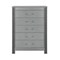Homeroots 36" Silver Wood Five Drawer Dresser 633699 - alternate 1