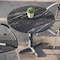 Flash Furniture Commercial All-Weather 31.25" Black Faux Marble HPL Tabletop with Silver X Base ST-RD31-BKMAR-T2222S-GG - alternate 6