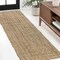 Jonathan Y Biot Traditional Rustic Handwoven Jute Solid Natural 2 ft. x 8 ft. Runner Rug NRF104A-28 - alternate 1