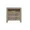 Homeroots 30" Gray Solid Wood Distressed Carved Scrollwork Two Drawer Nightstand 569584 - alternate 8