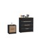 Homeroots 16" Black Four Drawer Dresser 530260 - alternate 5