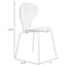 Leisuremod Modern Oyster Transparent Side Dining Side Chair with White Base in Clear, 2PK OCW-17CL2 - alternate 7