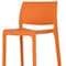 Homeroots Set of Two 30" Orange Heavy Duty Plastic Low Back Outdoor Bar Height Chairs, 2PK 565364 - alternate 5