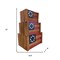 Homeroots Set of Three Brown Red White And Blue Americana Solid Wood Boxes, 3PK 636201 - alternate 5