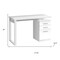 Homeroots 47" White Computer Desk With Three Drawers 489923 - alternate 6