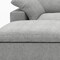 Homeroots 160" Light Gray Linen Blend Modular Sofa With Ottoman And Storage 714569 - alternate 7