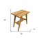 Homeroots 18" X 18" Brown Solid Wood Rectangular Shower Bench 383355 - alternate 5