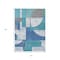 Homeroots 5' X 8' Teal Blue And Ivory Geometric Washable Indoor Outdoor Area Rug 617927 - alternate 9