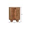 Homeroots 23" Oak Solid Wood Round Ribbed Texture Three Drawer Nightstand 722521 - alternate 2
