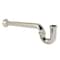 Kingston Brass 1-1/4, or 1-1/2 x 1-1/2 in. P-Trap with Bell Flange, 19 in. Length, 18 Gauge, Polished Nickel CC5246 - alternate 1