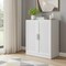 Homeroots 31in White Wood Accent Cabinet With Two Doors 691113 - alternate 3