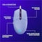 Logitech Logitech G203 Gaming Mouse - Cable - Lilac - USB - 8000 dpi - 6 Button(s) 910005851 - alternate 7