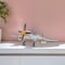 Homeroots 6" Grey Mustang Metal Hand Painted Decorative Airplane 401763 - alternate 10