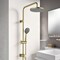 Kingston Brass Wall Mount Rain Drop Shower System with Hand Shower, Brushed Brass KSG2397D - alternate 4