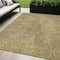 Homeroots 5' X 8' Gold Black And Charcoal Geometric Washable Indoor Outdoor Area Rug 577554 - alternate 1