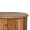 Homeroots 20" Brown Solid Wood Round Two Drawer Nightstand 651566 - alternate 14