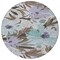 Homeroots 8' Taupe And Lilac Round Floral Washable Indoor Outdoor Area Rug 611000 - alternate 6